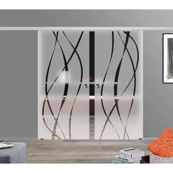 Interiérové dveře Amod Sfinga skleněné posuvné dveře dvoukřídlé 2x 90x205 cm
