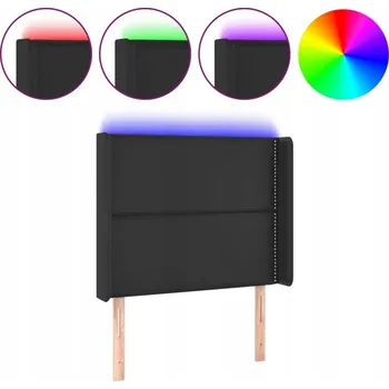 LED Čelo postele Černé 103x16x118cm