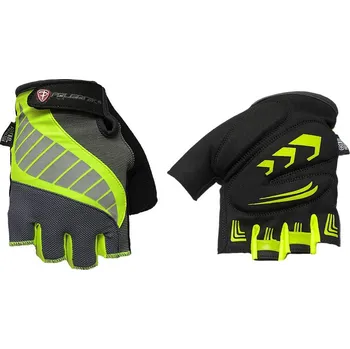 Cyklistické rukavice rukavice Gelmax šedo-zelené reflexní vel.M