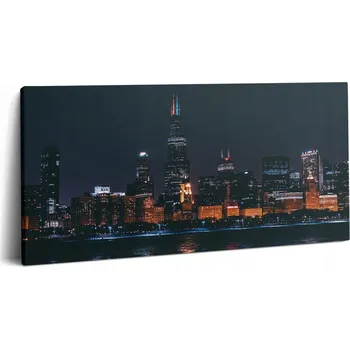 Obraz Fotoobraz na plátně Krásný tisk do jídelny – panorama města Chicago
