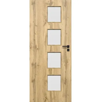 Stavební výplň Interiérové dveře Kwadro 4*4 70L dub wotan 385