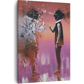 Obraz Obraz na plátně do obýváku ložnice 50x70 abstrakce obrazy na zeď