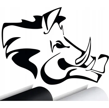 Samolepicí dekorace na vozidlo SAMOLEPKA na auto PRASE SAVANOVÉ DIVOČÁK WILD ANIMAL 15x11