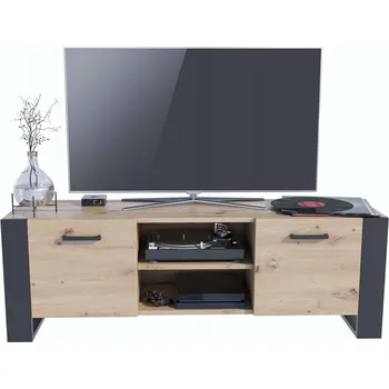 Televizní stolek TV stolek/skříňka ALBA BIS 150 cm artisan/černá PER
