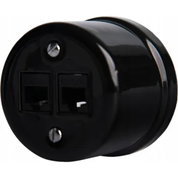 Elektrická zásuvka Internetová zásuvka nástěnná JLM černá