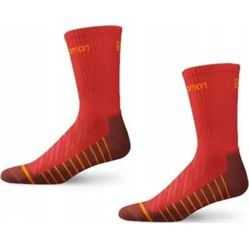 Pánské ponožky Kotníkové Ponožky Salomon červené, vel. 45-47