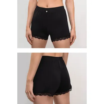 Dámská móda Černé dámské šortky s krajkou Vamp pro pocit pohodlí, black S i512_16834_100_2