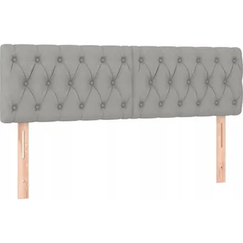 Čelo postele světle šedé 144x78 cm - 2 ks