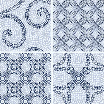 274KT5072 D-C-FIX samolepící podlahové čtverce z PVC, motiv římská mozaika, samolepící vinylová podlaha, PVC dlaždice, velikost 30,5 x 30,5 cm