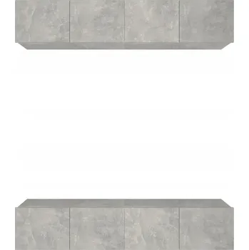 Televizní stolek TV stolek betonový vzhled 80x30x30 cm, šedý dřevo