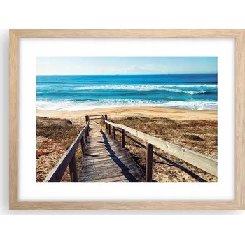 Obraz Obraz plakát v rámu světlý dub do obýváku 40x30 krajina foto na zeď