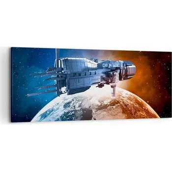 Obraz Obraz na plátně do obýváku ložnice 120x50 kosmos foto obrazy na zeď