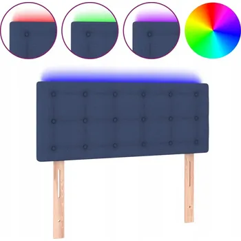 LED čelo postele modré 90x5x78/88 cm