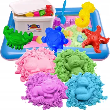 kinetický písek Kinetický písek 4 kg Kreativní sada Pískoviště Formičky BibiMoon