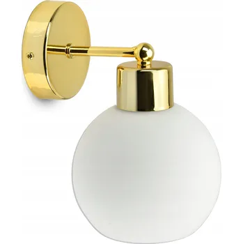 Nástěnné svítidlo Nástěnná lampa Zlatá Skleněná koule Bílá matná