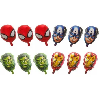 Balónek SADA BALÓNKŮ AVENGERS MARVEL NAROZENINY 12 KUSŮ NAROZENINOVÉ BALÓNKY