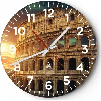 Hodiny Kuchyňské nástěnné hodiny 30x30 Koloseum Moderní skleněné hodiny do obýváku Tiché