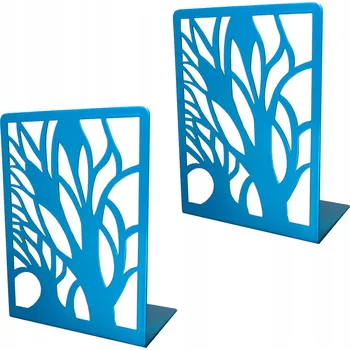 Obraz 2x MODRÁ KOVOVÁ PODPĚRKA NA KNIHY PRO DĚTI, PROTISKLUZOVÁ, ROBUSTNÍ