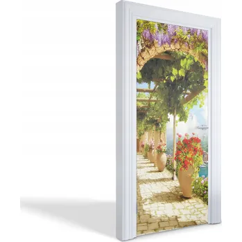 Fototapeta Foto tapeta samolepící nálepka na dveře nábytek skříně Středomořská zahrada 95x205 cm