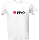 Tričko s potiskem Tričko I Love Pivo pánské