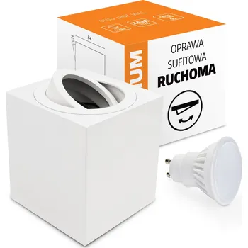 Nástěnné svítidlo Halogenové svítidlo čtvercové, nastavitelné + LED GU10