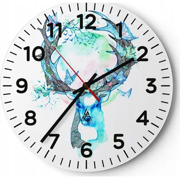 Hodiny Kuchyňské nástěnné hodiny 30x30 Abstrakce Moderní skleněné hodiny Tiché