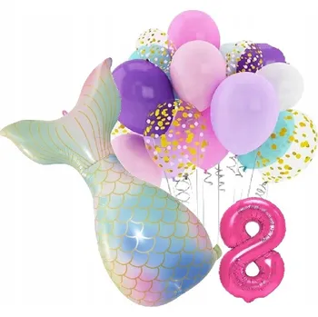 Balónek BALÓNKY sada na narozeniny 8 LET MOŘSKÁ PANNA