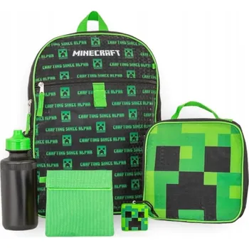 Školní batoh Školní batoh jednokomorový Minecraft CurePink zelený 12 l