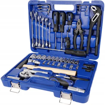 Sada nářadí SADA NÁŘADÍ KLÍČŮ GOLA 59 DÍLŮ 1/4" 1/2" KLADIVO KLEŠTĚ RAČNA