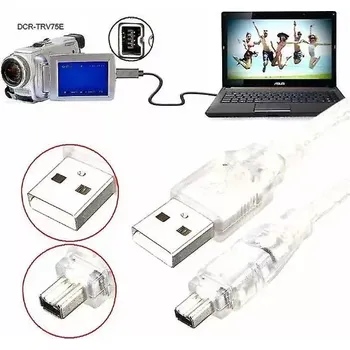 Datový kabel TopTechnology Datový kabel USB 2.0 na FireWire iEEE-1394 4 pin kolíkový konektor ( samec )