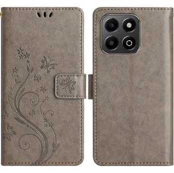 Pouzdro na mobilní telefon Flowers knížkové pouzdro na Honor X6b - šedé