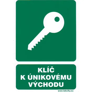 Značení Klíč k únikovému východu (samolepka A6)