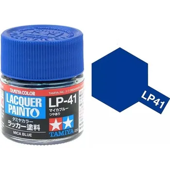 Modelářská barva Tamiya Lacquer LP-41 Mica Blue/Modrá Metalíza 10ml