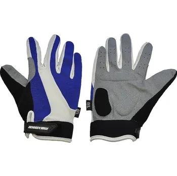 Pracovní rukavice rukavice MAXBIKE celoprsté modro-bílé vel. S