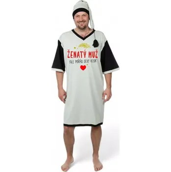 Dámská noční košile Noční košile Ženatý Muž - velikost XXXL, Barva Šedá