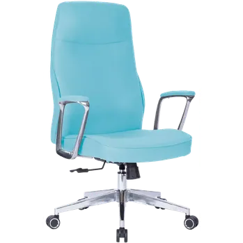 Křeslo MEDI LUX, kancelářské křeslo, silikonová kůže MEDI SL tyrkysová