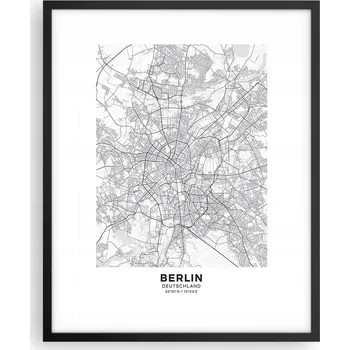 Obraz Foto obraz plakát na zeď v černém rámu 40x50 město plakáty do obýváku