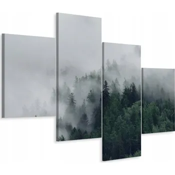 Obraz Čtyřdílný obraz LESNÍ KRAJINA 3D dekorace 160x100 cm