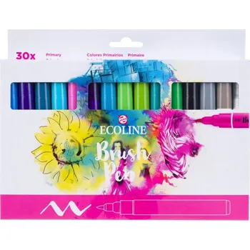 Fixativ Ecoline Brush pen - sada akvarelových fixů, 30ks