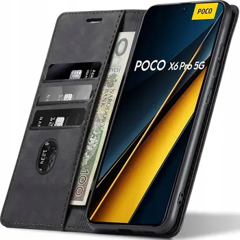 Pouzdro na mobilní telefon Flipové pouzdro Nela-Styl pro Xiaomi POCO X6 Pro, černé