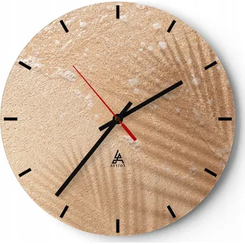 Hodiny Velké nástěnné hodiny 40x40 Abstrakce Skleněné hodiny Kulatý Tiché