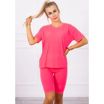 Dámské legíny Neon růžová set top+legíny K-Fashion - univerzální vel., UNI i519_17751-U