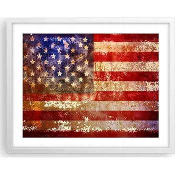 Obraz Obraz plakát na zeď v bílém rámu 50x40 americké foto plakáty do obýváku