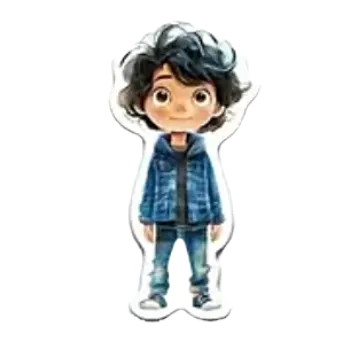 samolepka Samolepky - kreslené postavy IV (sada 5 ks)