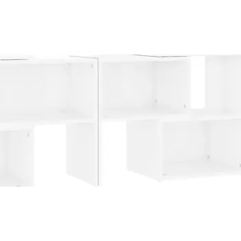 Televizní stolek TV stolek 104x30x52 bílý dřevěný - modulární funkčnost