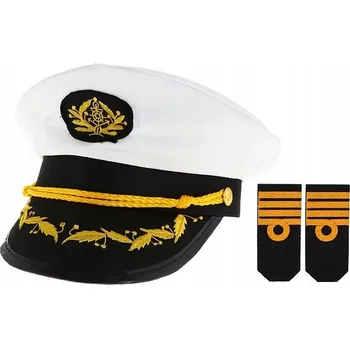 Pokrývka hlavy Bílá námořnická Čepice GoDan CPMR-YH s nárameníky