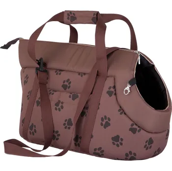 přepravka pro zvíře Přepravní taška látková Doggy hnědá M 25 cm x 27 cm x 43 cm