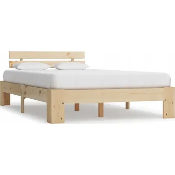 Postel Dvojlůžková postel dřevěná ZakitoHome 140x200 borovice