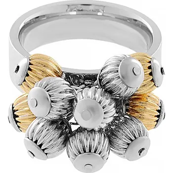 Prsten Nerezový prsten 5910 (velikost 55) - stříbrnozlaté barvy - SRI.5910.. size55