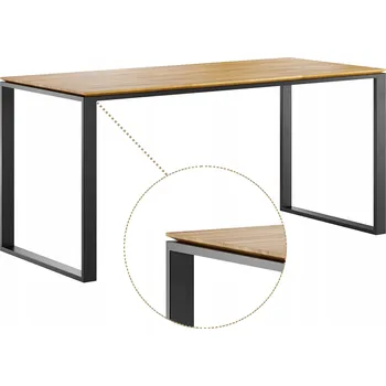 Psací stůl Obdélníkový psací stůl Deerhorn 140 x 70 x 73 cm černý